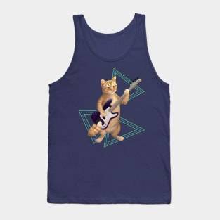 Bass cat. Rock kitty on bass guitar Tank Top